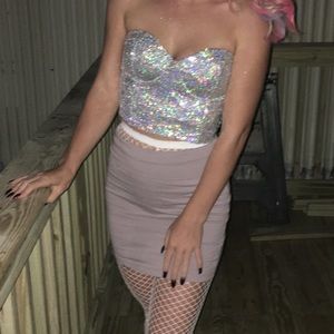 Charlotte Russe Glitter Padded Brassiere